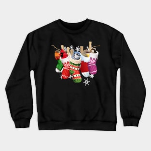 Christmas Birds Socks Costume Gift Crewneck Sweatshirt